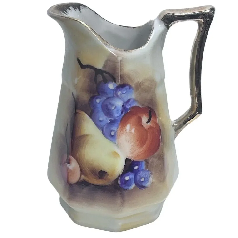 Enesco Mini Pitcher Hand-Painted Fruit E3314 Japan - VG Condition - Vintage - Picture 1 of 7